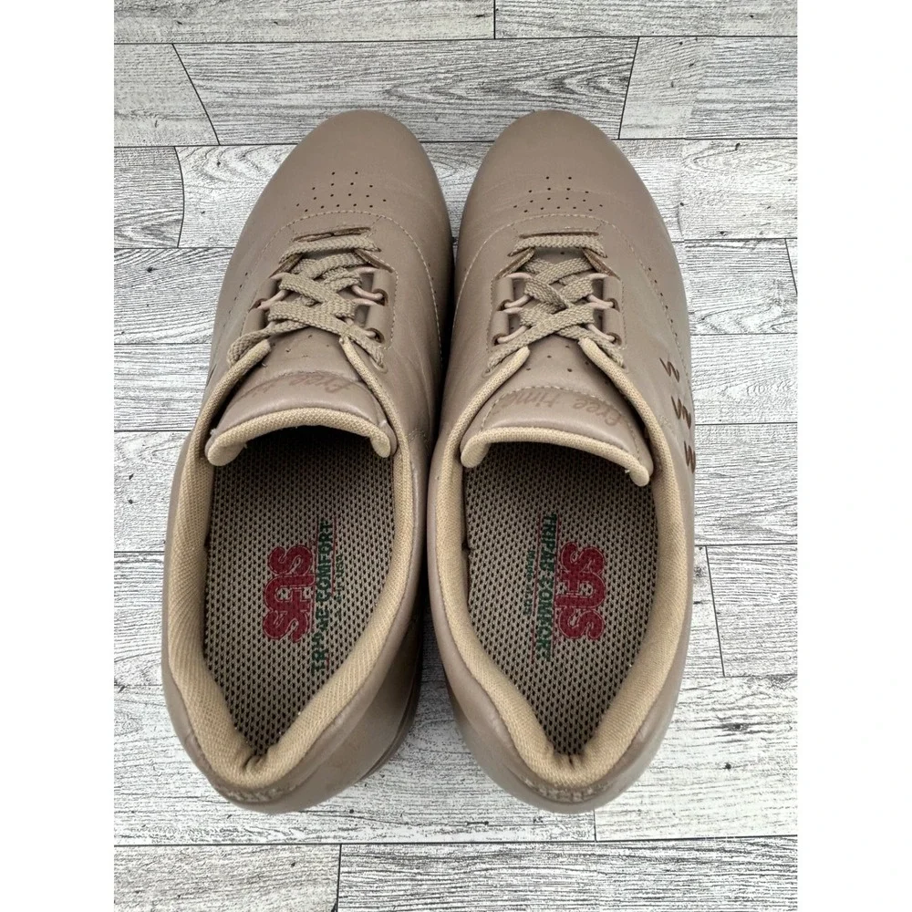 SAS Free Time Beige‎ Leather Comfort Walking Shoes Women's Size 11M